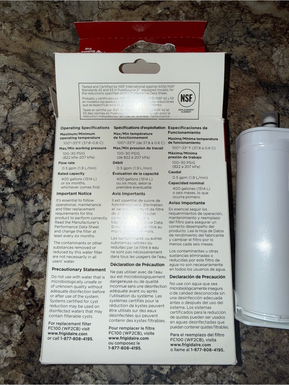 PureSource2 White Replacement Ice & Water Filter - PureSource 2 - Picture 2 of 2